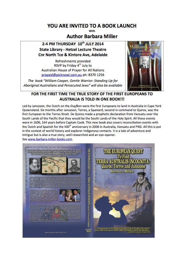 European Quest book launch 10.7.14 Adelaide