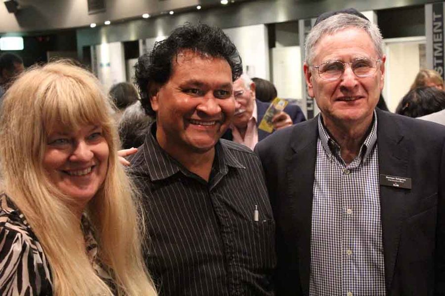 Barbara and Norman Miller with Norman Seligman, CEO, at the book launch at the Sydney Jewish Museum 9/12/12